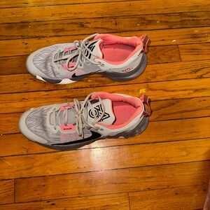 Kids Gray and Pink Athletic Shoes